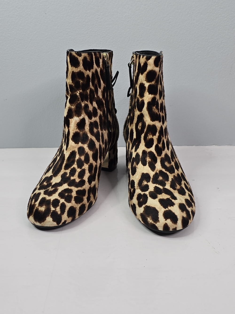 Tory Burch Leopard Print Ankle Boots in Tan and Brown